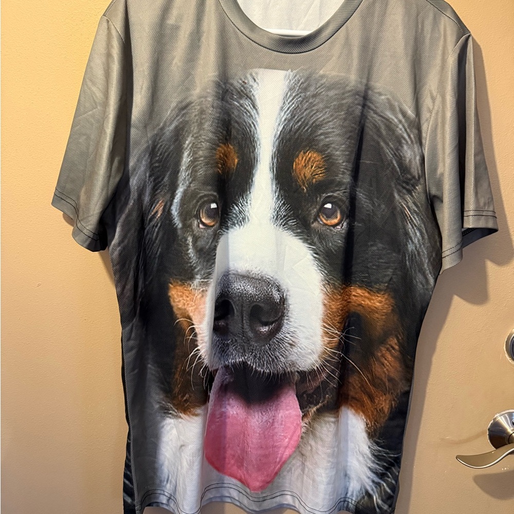Dog Print Gray T-Shirt